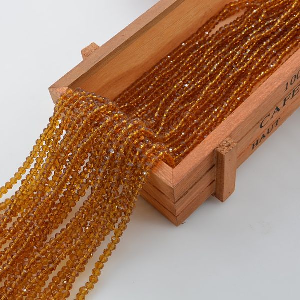 Factory Wholesale Exquisite Colorful 2/3/4/6/8/10mm Faceted Crystal Glass Beads Lampwork Glass Beads