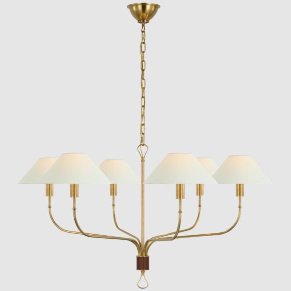 Modern Brass Crystal Chandelier Pendant Light with Adjustable Height Warm White 3500K and 5-Year Warranty