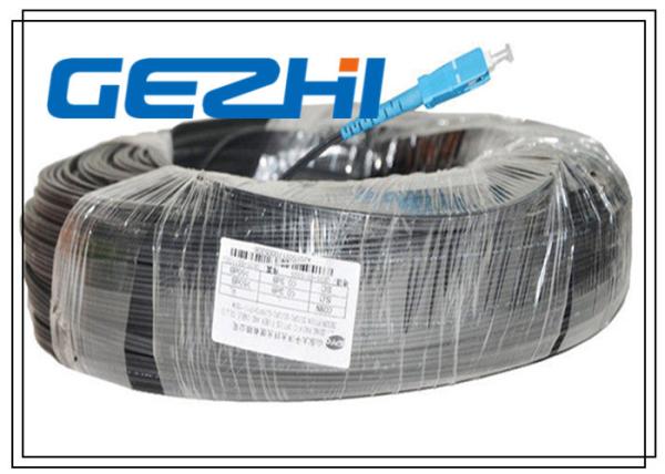 Fiber To The Home Optical Patch Cable 1 Core LSZH SC / SC LSZH 300M Black Steel