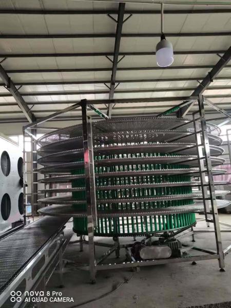                  Stainless Steel Blast Freezing Single Tower Spiral Freezing Machine for Dumpling Making Plant             