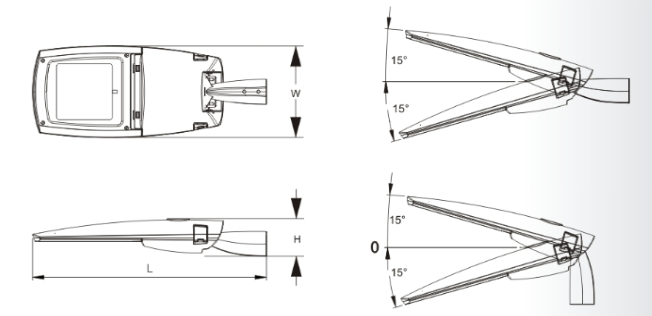 уличный свет приведенный 80w 125lm/W 6500k водоустойчивый