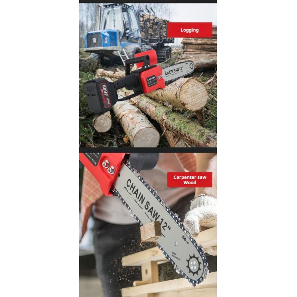 OEM перезаряжаемая электрическая цепная пила ручная батарейная цепная пила для домашнего хозяйства