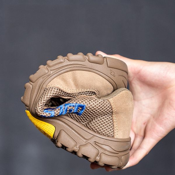 Stylish Safety Shoes With Steel Toe Cushioned Insole For Warehouse Factory Work