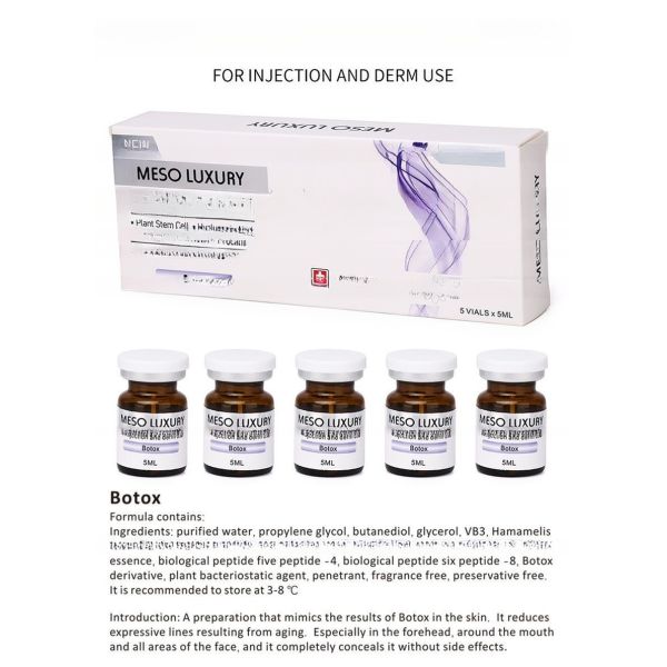 Private Label 5ml Bo Tox Anti-Aging Anti Wrinkles Skin Booster Moisturizing Whitening Face Mesotherapy Serum
