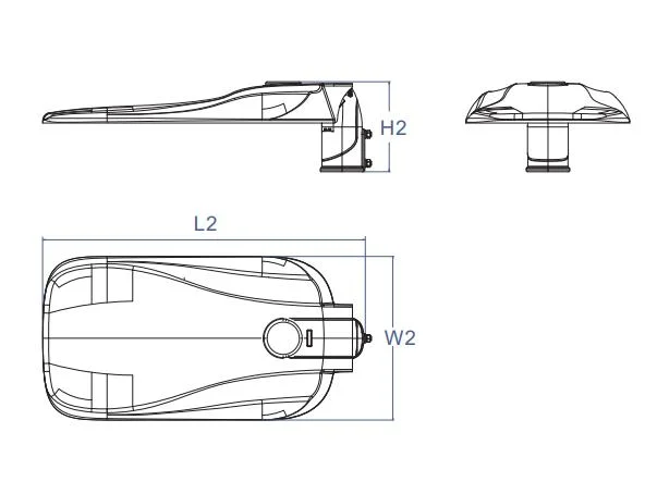 LED Street Light 10V Dim Die-Casting Aluminum Waterproof Weatherproof Smart Control Photocell Highways Parks Square