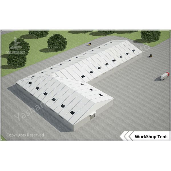 Lighting Stand Aluminum Alloy Frame waterproof outdoor tent 20m Span White PVC Fabric Cover