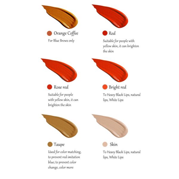 16 красит пигмент татуировки 100% чистый органический для макияжа губ Eyeline ресницы губ постоянного