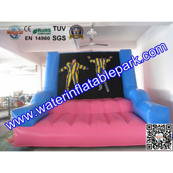 Exciting Inflatable Sport Games , Inflatable Velcro Wall For Children