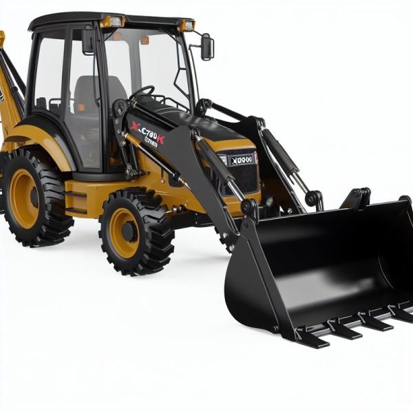 4WD SAM388 Backhoe Loader 2.5 Ton with 4 in 1 Bucket Hot Sale in South Africa