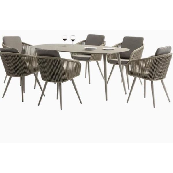 Patio table 6pcs Chairs Table And Rope Chair