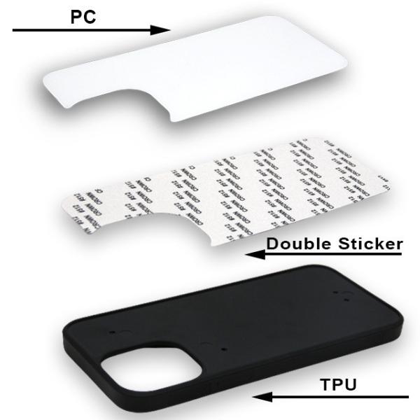iPhone 14 Plus用のカスタマイズ可能なサブライメーションモバイルケース 2D TPU シリコン電話ケース