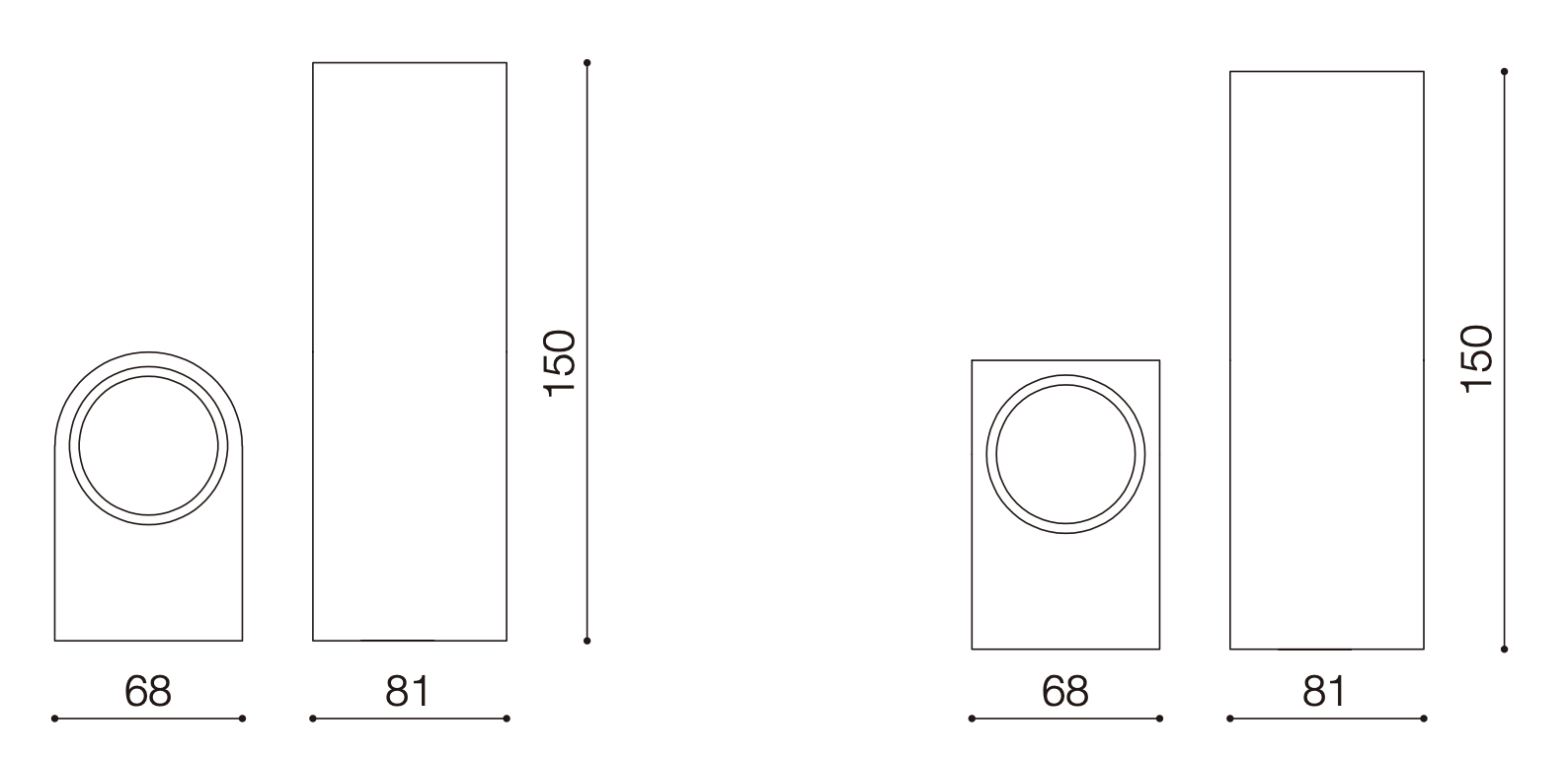 Garden Decoration Exterior Up And Down Wall Light Waterproof Aluminum Wall Lamp IP44