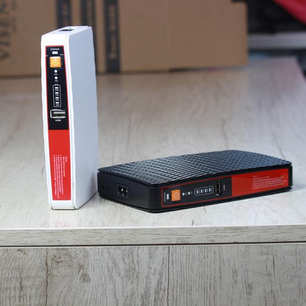 2000mAh*4 Capacité DC MINI UPS avec protection par adaptateur pour le routeur Wi-Fi et sauvegarde CCTV