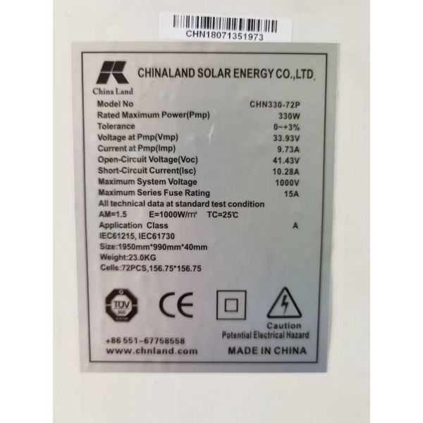 Self Cleaning Home Use 41.43V 10.28A Polycrystalline Solar Panel