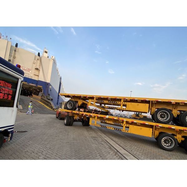 12500*2500mmの平面の完全なトレーラ トラック28T JOSTのランディング ギヤー