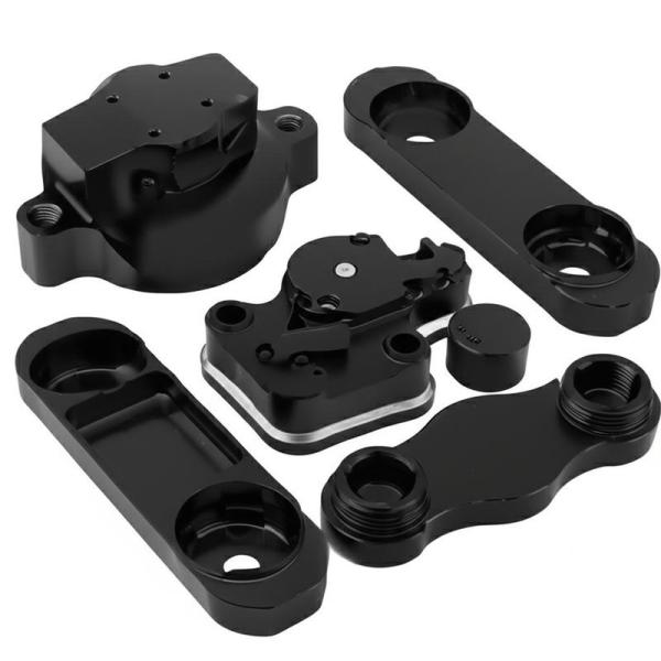 Componentes de automóviles Partes de aluminio CNC IGES CNC Manchin Aluminio con anodización negra