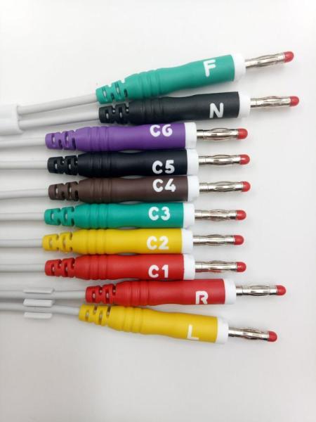 TPU 10 Lead ECG EKG Cable Banana IEC Compatible Half Cale