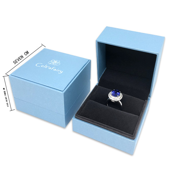 Свет - голубая шкатулка для драгоценностей бархата кольца ожерелья браслета