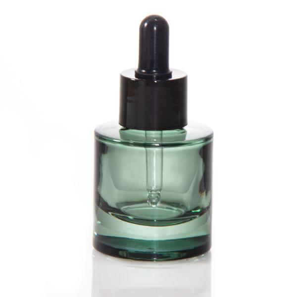 Embalagem para cuidados cosméticos da pele 20 ml 30 ml cilindro óleo essencial para cabelos de âmbar transparente Sero frasco de gotas de vidro