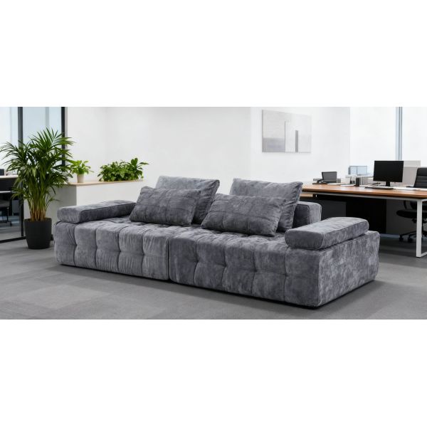 Custom Modular Fabric 35D Sponge Upholstered Reclining Sofa Bed Sectional Couch Compressed Sofa for Home Apartment Villa Modern