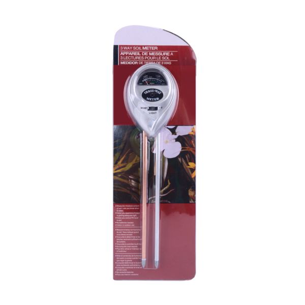 3 in 1 Soil PH Water Moisture Meter Acidity Humidity Sunlight Garden Plants Flowers Moist Tester Instrument Tool