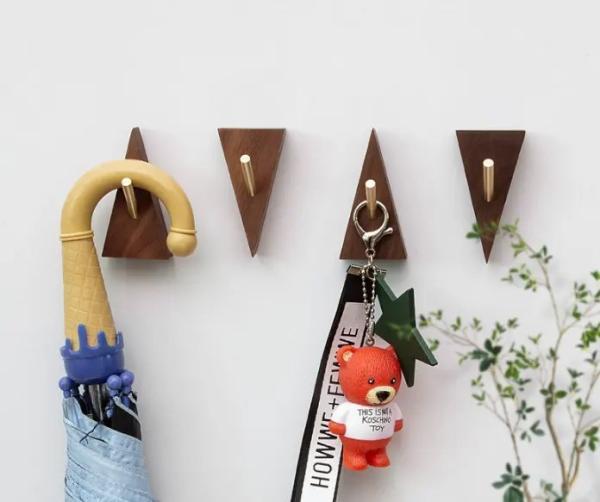 Custom Wooden Wall Hooks for Bathroom Towel Hanging