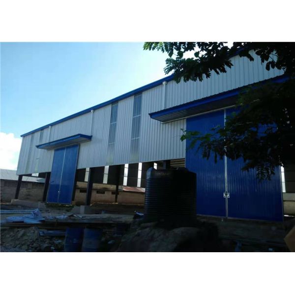 Construction Precoated Roofing Sheets Prefabricated Steel Frame Warehouse In Philippines