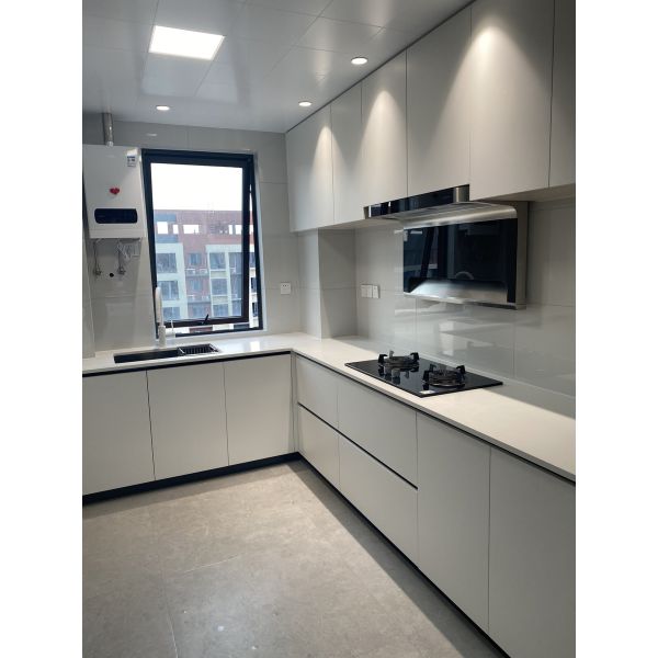 Armoires de cuisine haut de gamme en aluminium durables, écologiques et sûres pour la maison et l'hôtel