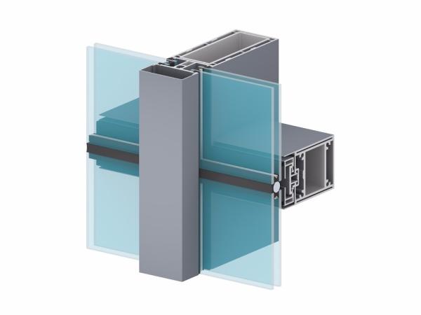 Comprimento e cores personalizados da parede de cortina quadro de alumínio de vidro exterior