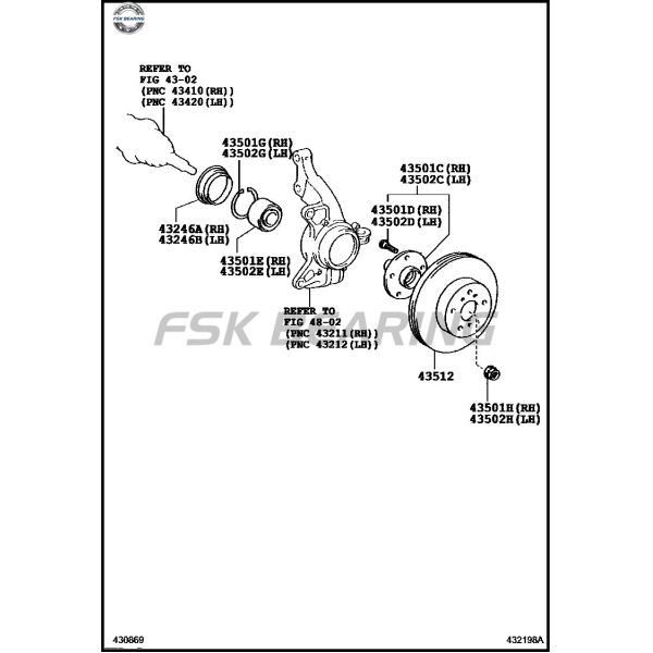 Transmission System Hub Bearings 44600-SWN-P00 for Honda CRV RM