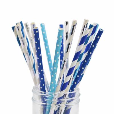 Beverage Juices Smoothie Paper Straws  7.75 Inches Long 0.25 Inches Diameter