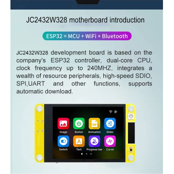 Легкий 2,8-дюймовый TFT LCD дисплей ESP32-2432S028 ST7789