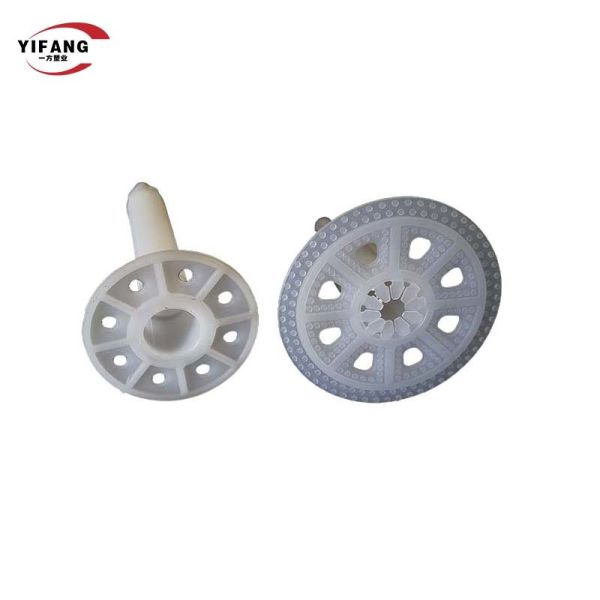 изоляция стены HDPE 47mm 50mm ставит шпонку на якорь с пластиковыми ногтями