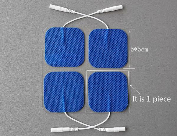 skin tightening tens electrodes 5X5cmBlue harmless cloth with physiotherapy equipments4 electrodes