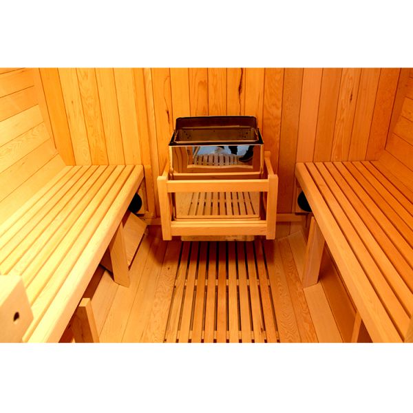Customized Carbonized Wood Hemlock Outdoor Barrel Sauna Room
