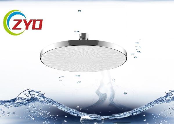 Ultra Thin Brushed Stainless Steel Shower Head , Gloss Metal Hand Held Shower Head
