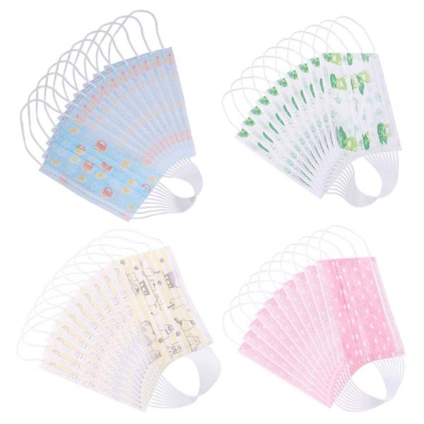 Anti Dust Disposable Kid Face Mask Sick Skin Friendly Adjustable Nose Piece