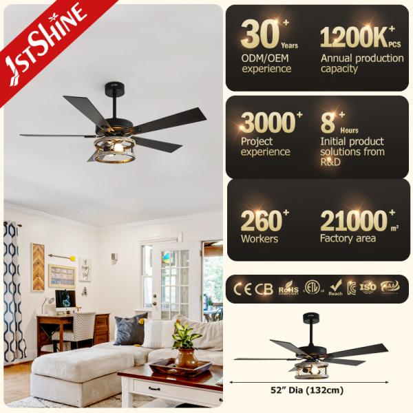 Fã de teto clássico das lâminas dos CB SAA ETL 5 com luz para a sala de visitas