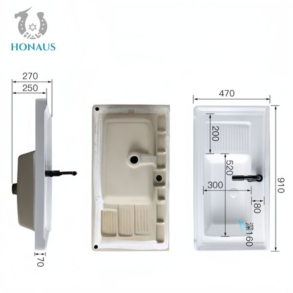 Multi Functions Bathroom Inset Basin Rectangular Factory Sale Multi Sizes Best Quality