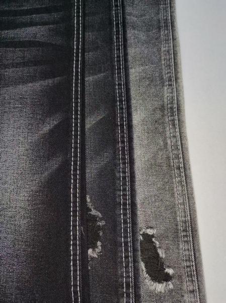 11.3oz Super-Soft Heavy Weight Cotton Polyester BLACK/BLACK Denim Fabric For  Jeans