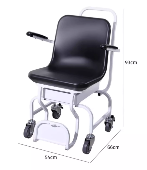 Precision Mobile Wheelchair Weight Scale 200kg Manual Push Type Seat Scale