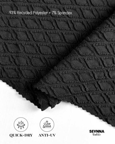 170cm Width Swim Textured Fabrics Alternatives with Textured Pattern