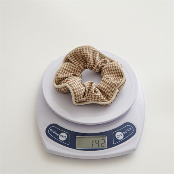 Autumn winter claved fabric houndstooth bird lattice hair band headdress Japanese Korean women's headtie rope