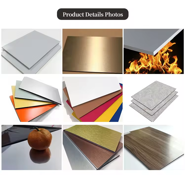 Scratch-resistant Yellow Walnut Aluminum Composite Panel 4MM wall cladding panels