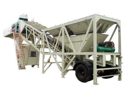 Small Mobile Concrete Plant , Portable Ready Mix Cement Concrete Batching Plant