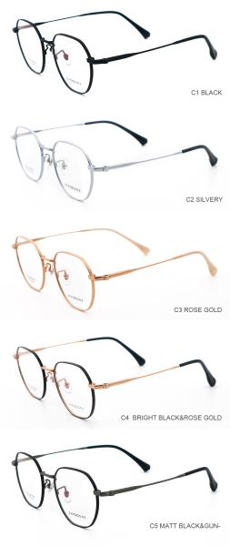 Beta Titanium Eyewear Unisex IP Plating Frame Retro Style Glasses