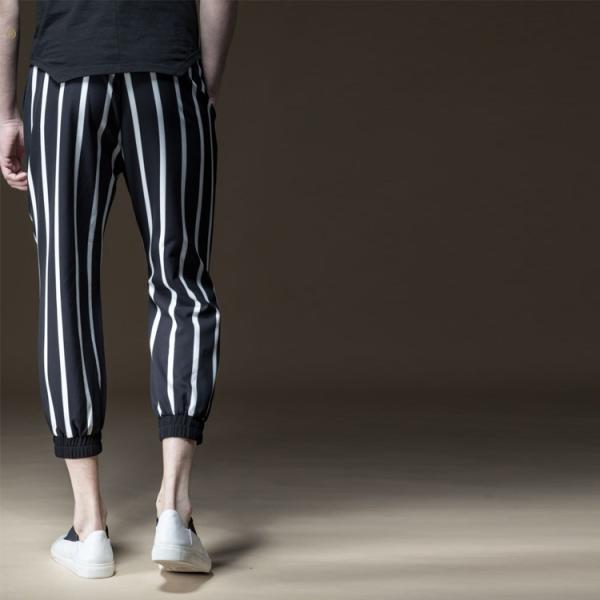 Stripe Men Loose Jogger Pants / Sportswear Sweatpants For Outdoor Running