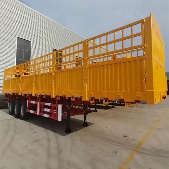 High-Performance Fence Semi Trailer For Secure Transport Of Livestock Animals And Heavy Load