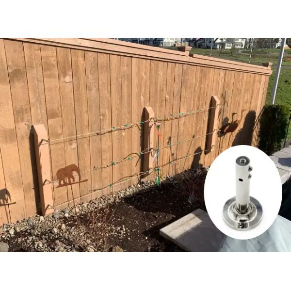 Clampada de cable ajustable para accesorios de botes de hardware de pared verde en acero inoxidable