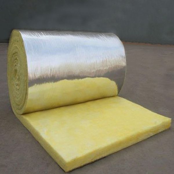Yellow Fireproof Fiberglass Glass Wool Blanket Sound Silencer 48kg/M3